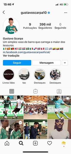 Instagram Gustavo Scarpa
