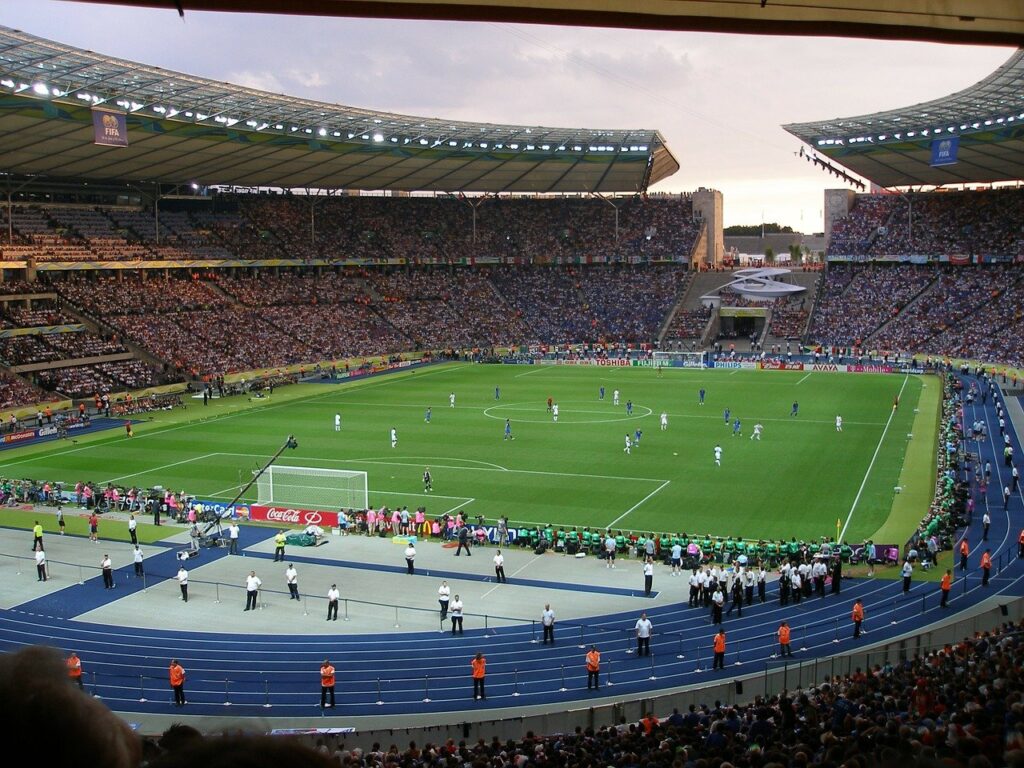 Estádio de futebol representando a competição da Copa do Mundo 2022, como apostar na copa do mundo 2022