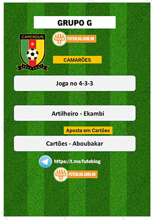 Grupo G Artilheiros e os jogadores para tomar cartao